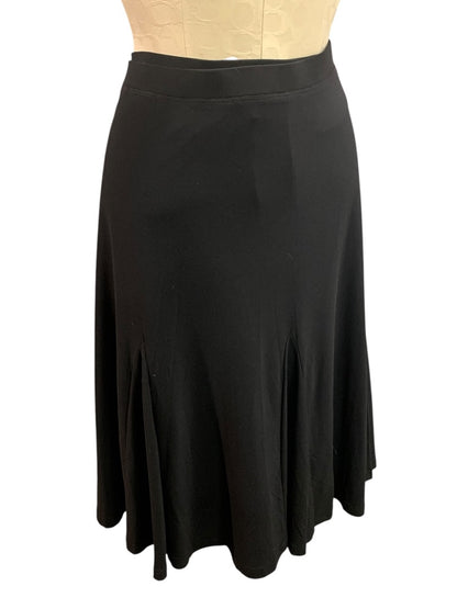 1X Sag Harbor Black Pull On A-Line Skirt with Undershorts