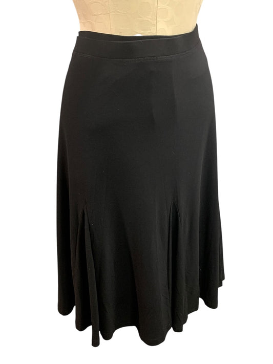 1X Sag Harbor Black Pull On A-Line Skirt with Undershorts