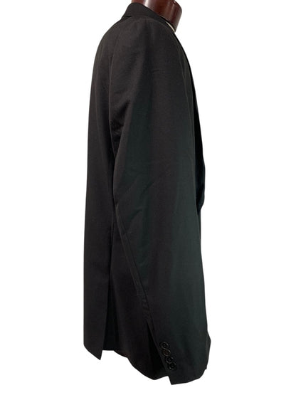 48R Lineage Mens Black Suit Coat Jacket Single Breasted