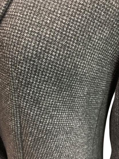 Size 2P Loft Petites Womens Microcheck Blazer Business Soft Black Gray