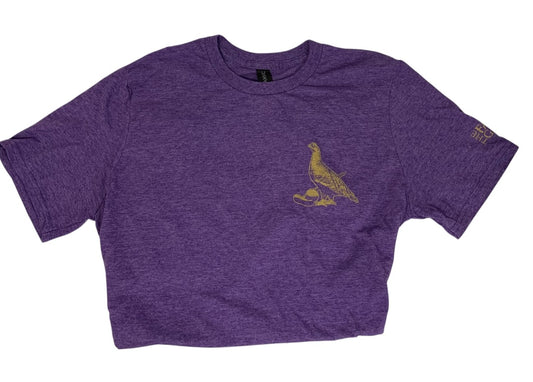 Medium Anvil The Famous Grouse Purple Heathered Tshirt Unisex