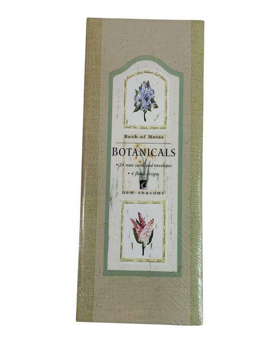 Book of Notes Botanicals New 24 Note Cards and Envelopes 4 Designs