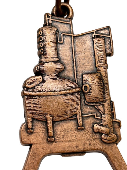 Wheatley Vodka Promotion Keychain Bottle Opener Copper Color 4" Keyring