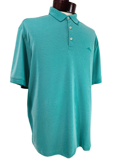 XL Tommy Bahama Island Zone Mens Polo Golf Shirt Turquoise