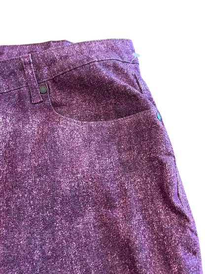 Size 30W Denim 24/7 Stretch Straight Leg Jeans Pockets Purple New