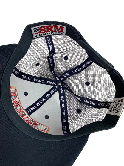 SRM Concrete Adjustable Snapback Mesh Cap Hat Navy Blue