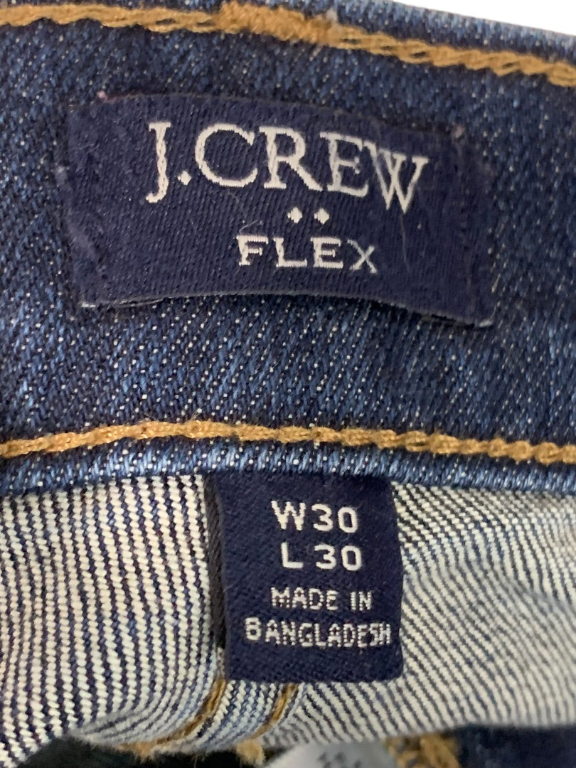 30 x 30 J.Crew Mens Straight Fit Flex Jeans Denim AZ851