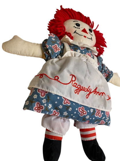2003 Applause Hasbro Raggedy Ann Rag Doll 12" Button Eyes Embroidered Face