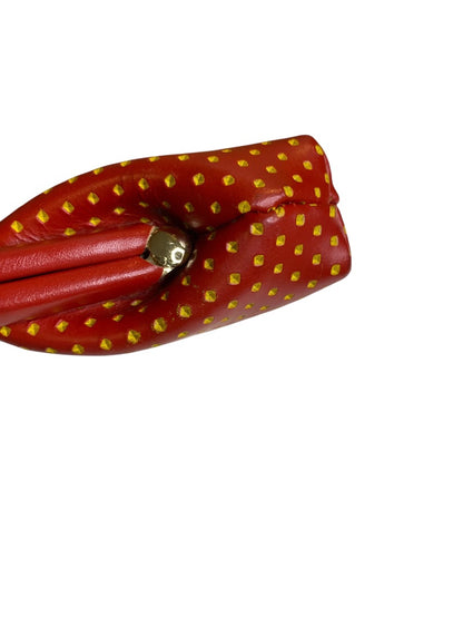 Vintage Dooney & Bourke Cabrio Leather Kisslock Coin Purse Red Leather