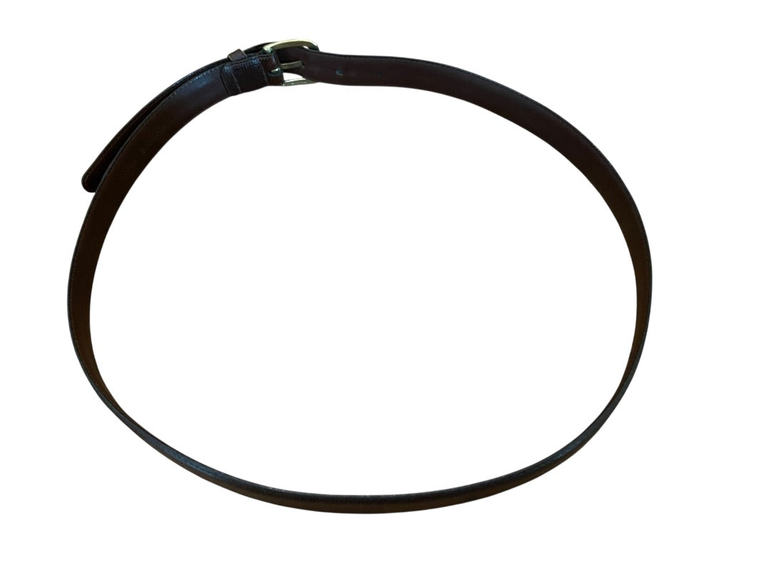 Size 36 Henry Grethel Belt Full Grain Steerhide Dark Brown Leather .75" width