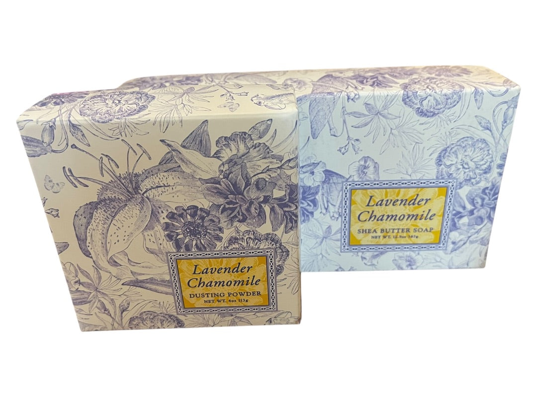 Greenwich Bay Trading Co Lavender Chamomile Dusting Powder and Soap Set