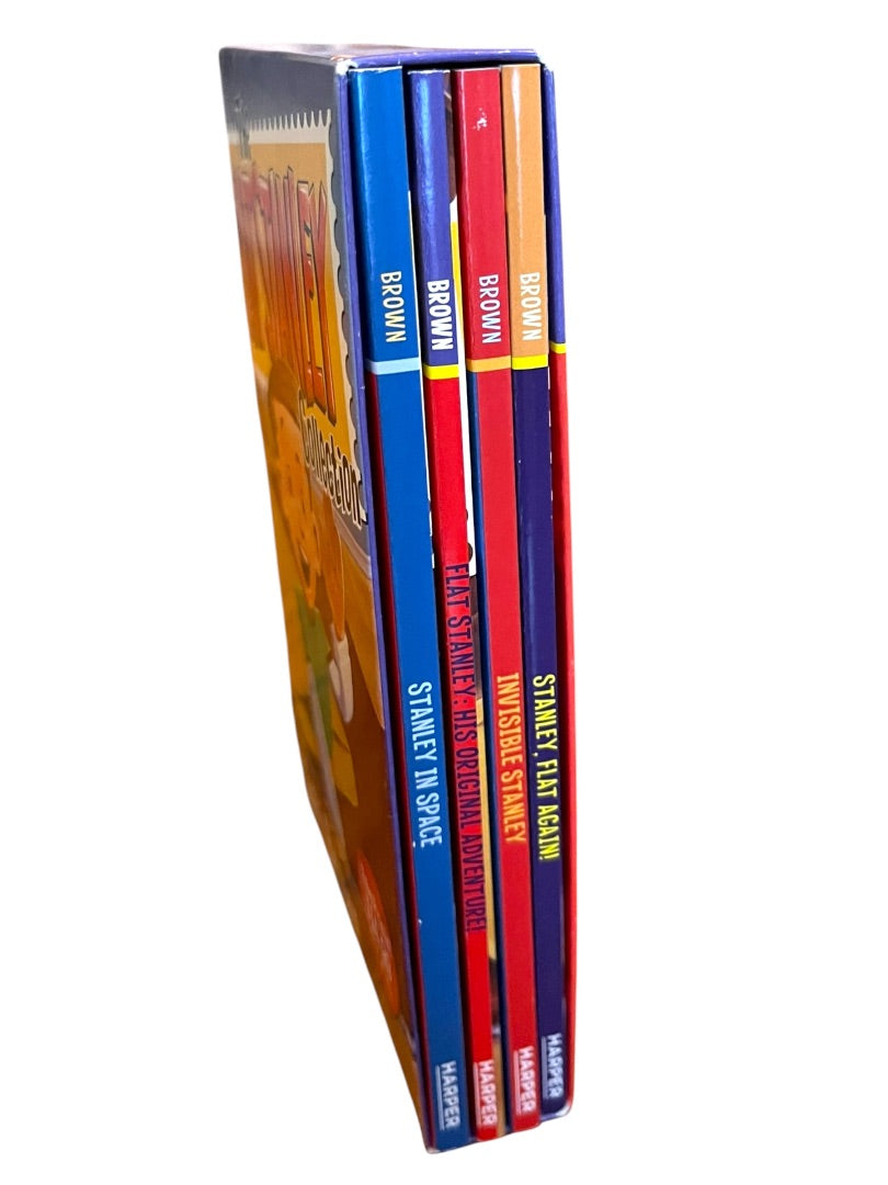 Box Set of 4 The Flat Stanley Collection Jeff Brown Paperback Books