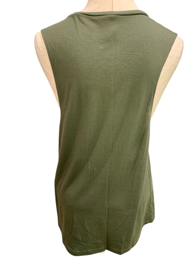 2XL Yoga Home Green Womens Olive Green Tank Top Lightweight