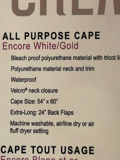 Cricket Create Hair Salon All Purpose Cape Styling Bleachproof New