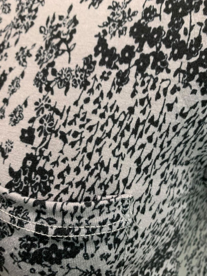 Size XXS LulaRoe Gray Floral Carly Dress Hi Lo Hem Tshirt Short Sleeve