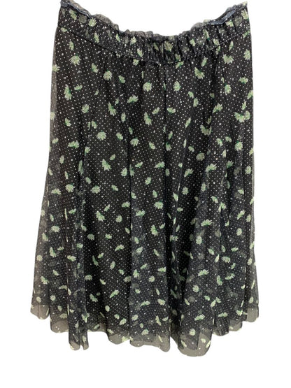 Size 22/24 Cato New Pull On Midi Skirt Black Glittered Tulle