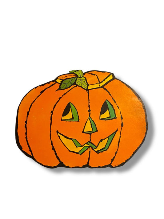 Vintage Eureka Cutout Pumpkin Jack o Lantern Halloween Fall 8.5"