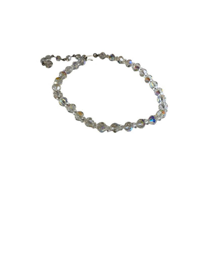 Vintage Signed Laguna Aurora Borealis Beaded Necklace Hook Closure 15"