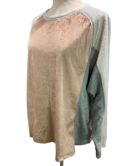 Size Medium Easel New Womens Color Block Soft Neutral Shirt