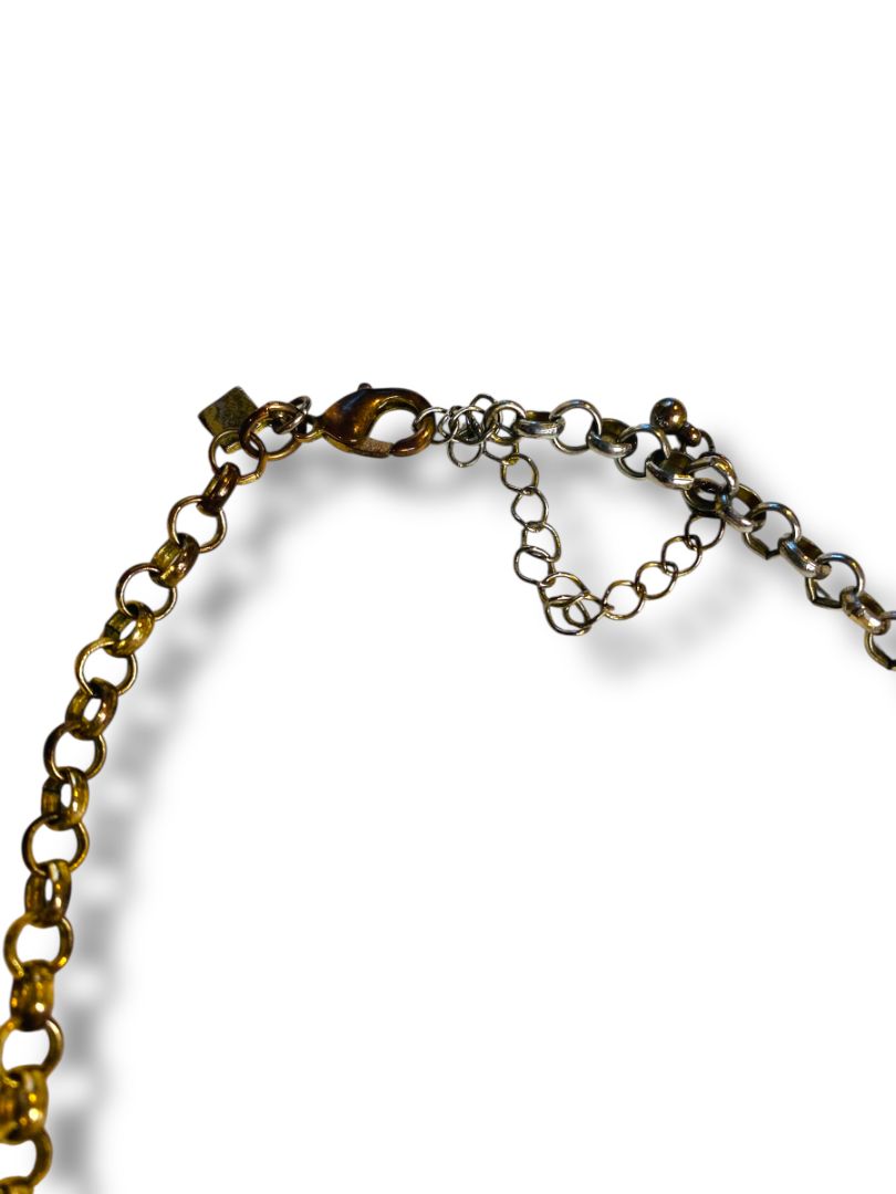 Banana Republic Goldtone Necklace Statement Lays Flat 17.5-20.5"