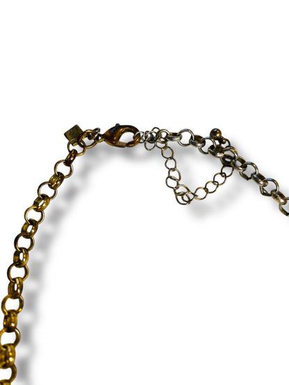 Banana Republic Goldtone Necklace Statement Lays Flat 17.5-20.5"