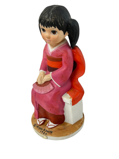 Margaret Keane Japanese Girl Big Eyes Figurine 1980 Dave Grossman 6"