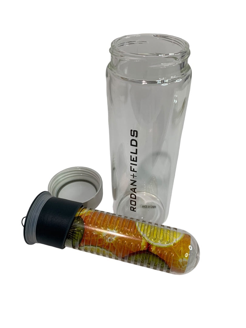ASOBU Flavour It 20 oz Fruit Infuser Reusable Glass Water Bottle Infusion New