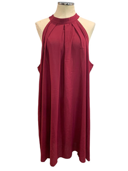 4XL Shein Curve Womens Lightweight Burgundy Shift Dress Lightweight Draped