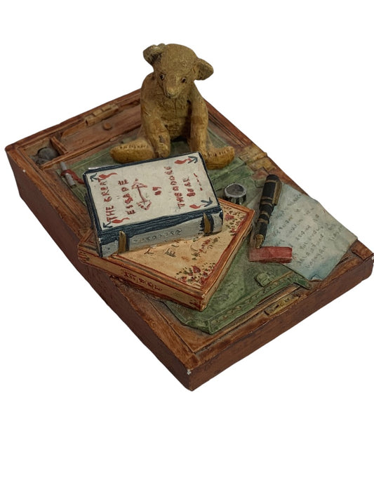 Peter Fagan 1990 Scotland Hand Painted Teddy Bear Desk Figurine