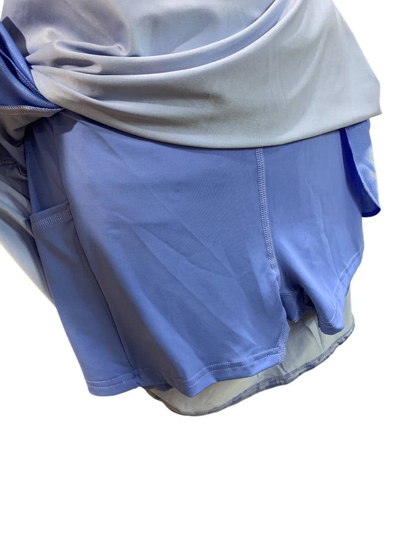 Small Adidas Womens New Print Blue Fusion Golf Skort HT1278