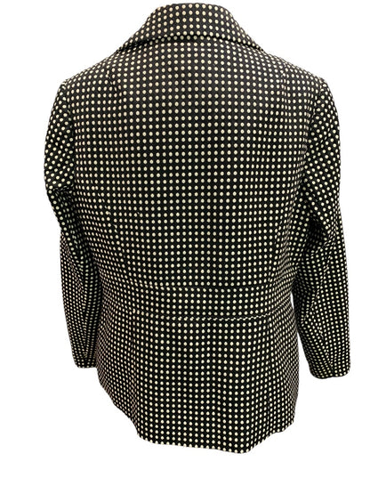 XL Susan Bristol Black Polka Dot Jacket Blazer Lapels