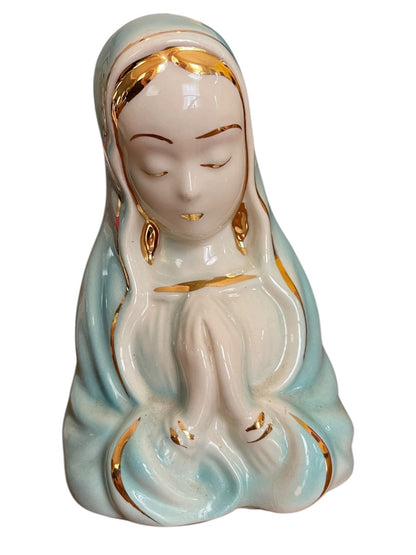 Vintage Midcentury Virgin Mary Praying Blessed Mother Planter 7 Inch