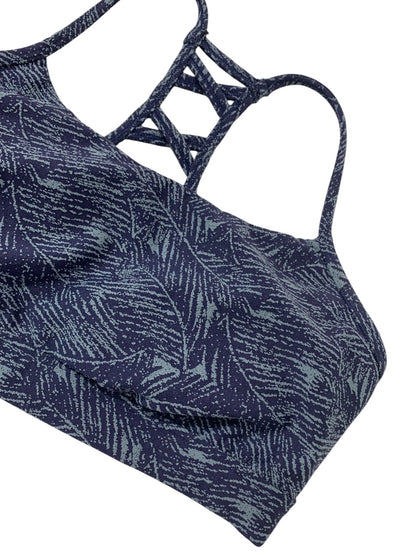 Medium All in Motion Blue Print Sports Bra Removable Pads