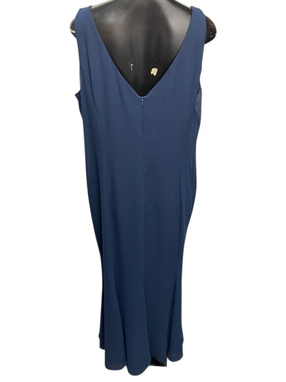 18 Jan's Boutique Eveningwear 2 Piece Full Length Dress & Jacket Navy