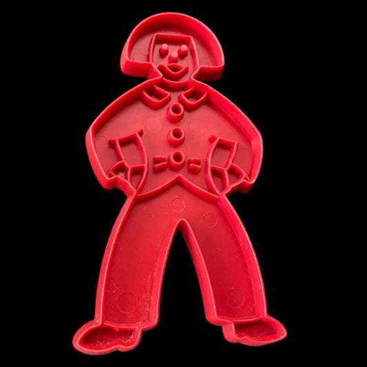 Tupperware 1970s Red Plastic Cookie Cutter USA Dutch Boy Clown Figure