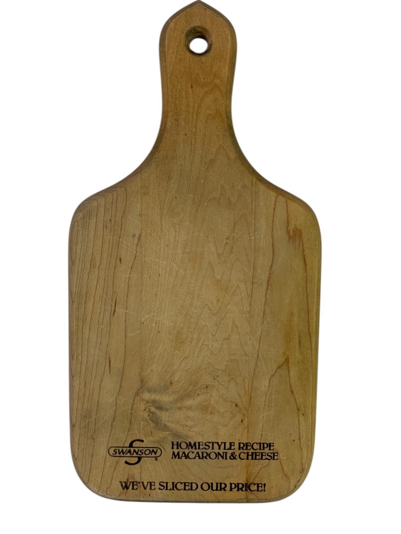 Vintage Swanson Promotional Cutting Board 14" x 7" Hanging