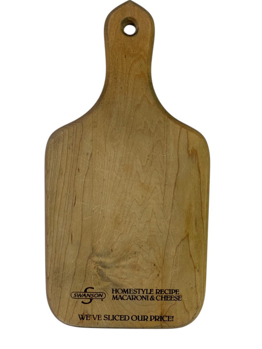 Vintage Swanson Promotional Cutting Board 14" x 7" Hanging
