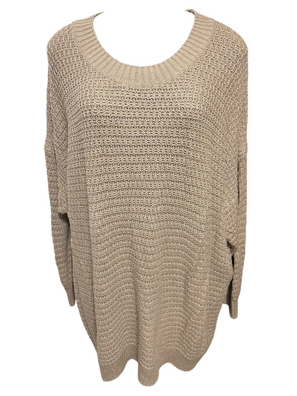 3X Old Navy Crew Neck Long Sleeve Womens Brown Sweater