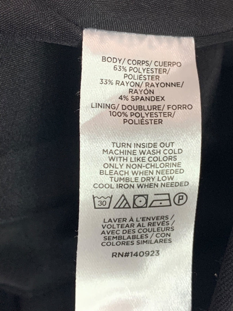 Size 4P Loft Petites Black Skirt Lined Back Zip Pleated