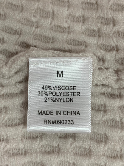 Medium Kendall & Kylie Junior Womens Beige Textured Short Sleeve Cardigan Sweater