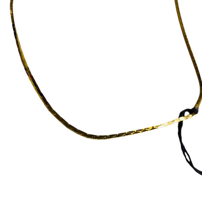 New The Fabrini Collection Goldtone Cobra Chain Necklace 16 Inch Spring Clasp