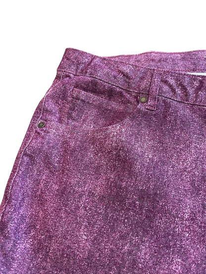 Size 30W Denim 24/7 Stretch Straight Leg Jeans Pockets Purple New
