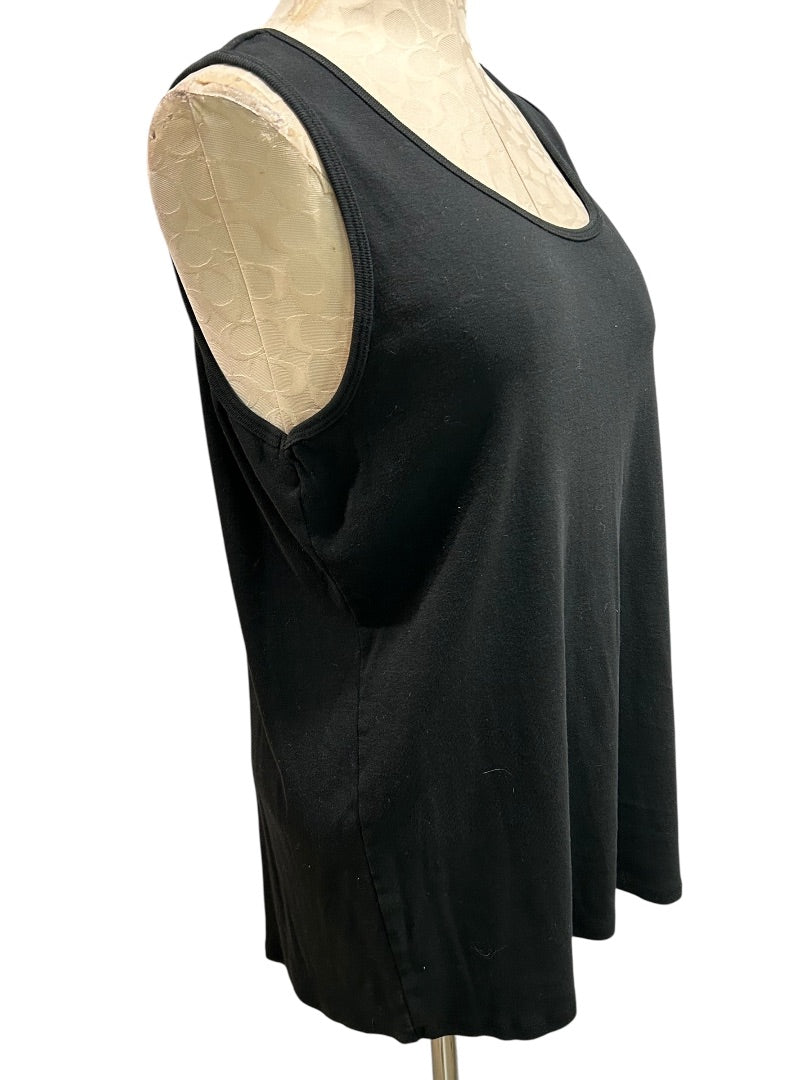 3X Bobbie Brooks Womens Black Scoop Neck Tshirt Tank Top Sleeveless