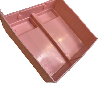 1950s MPC Dollhouse Miniature Bed Pink Plastic 1:24 Scale