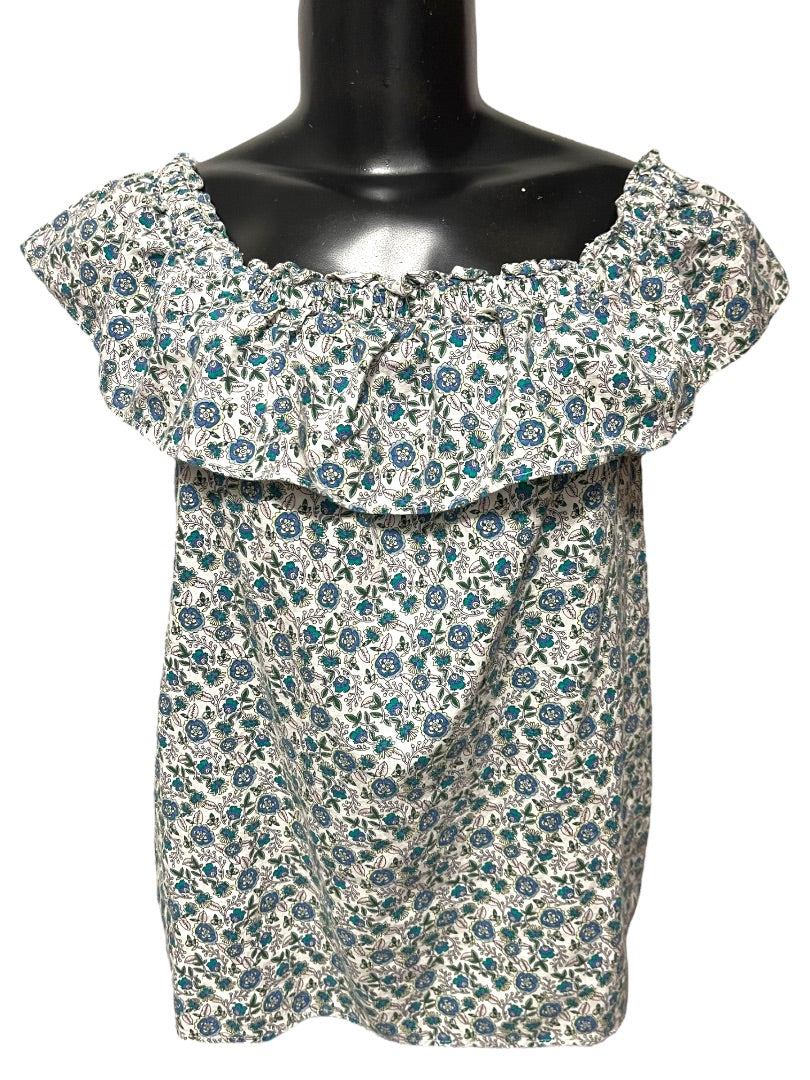 XXS J. Crew Tiered Ruffled Lined Floral Mini Skirt AY478
