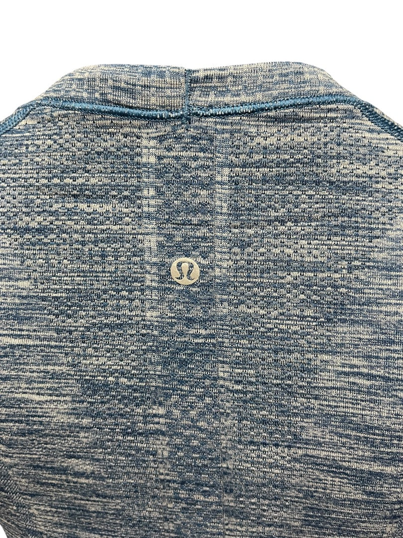 XS Lululemon Athletica Run Head Up Heart Out Womens Long Sleeve Top Blue