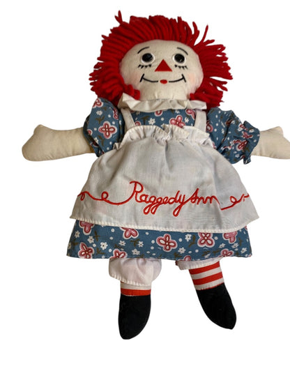 2003 Applause Hasbro Raggedy Ann Rag Doll 12" Button Eyes Embroidered Face