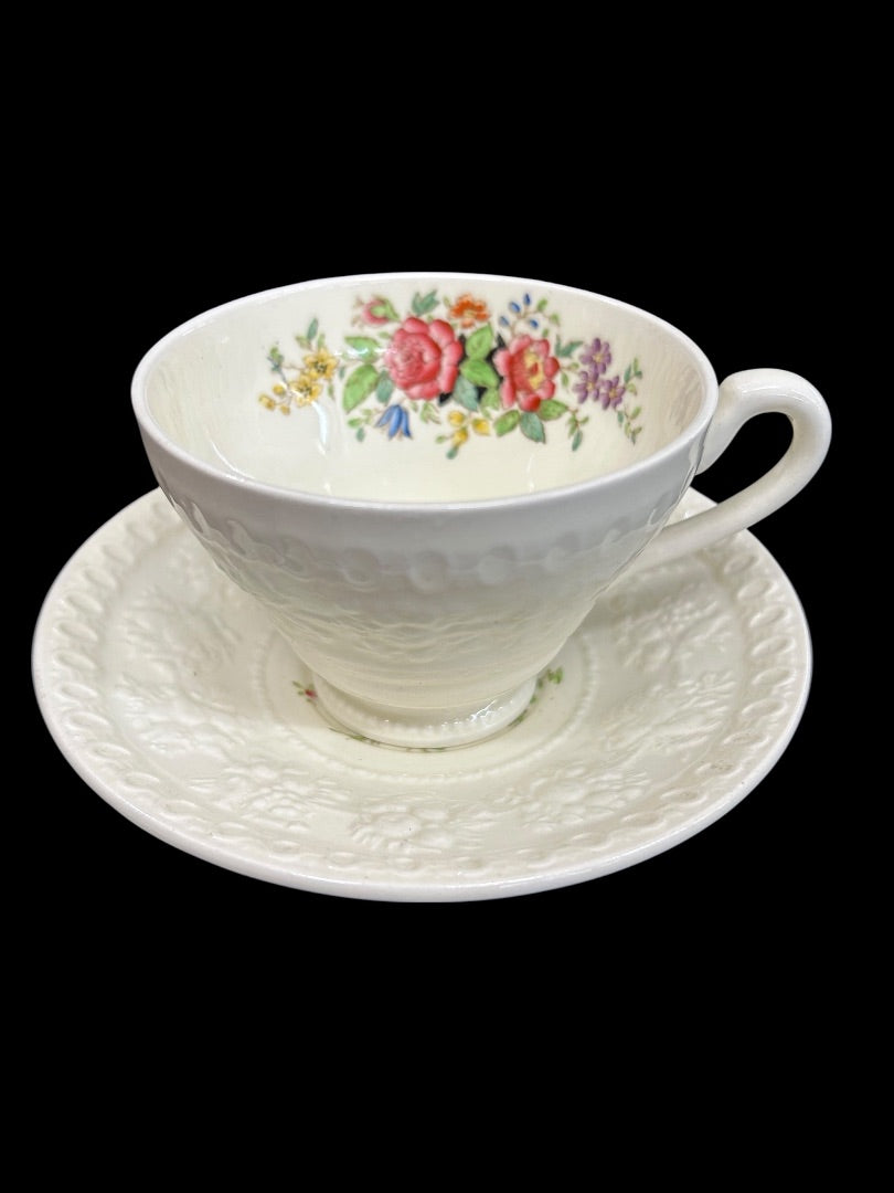1940s Wellesley Wedgwood Ullswater China Teacup and Saucer