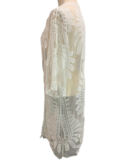 One Size Lace Crochet Womens Beach Cover Up Cardigan Boho