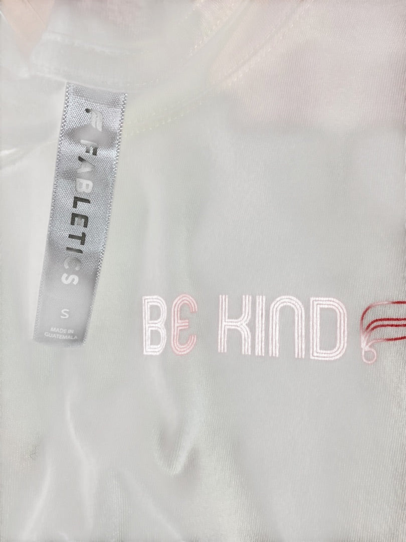 Small Fabletics Womens White Tank Top Shirt "Be Kind"